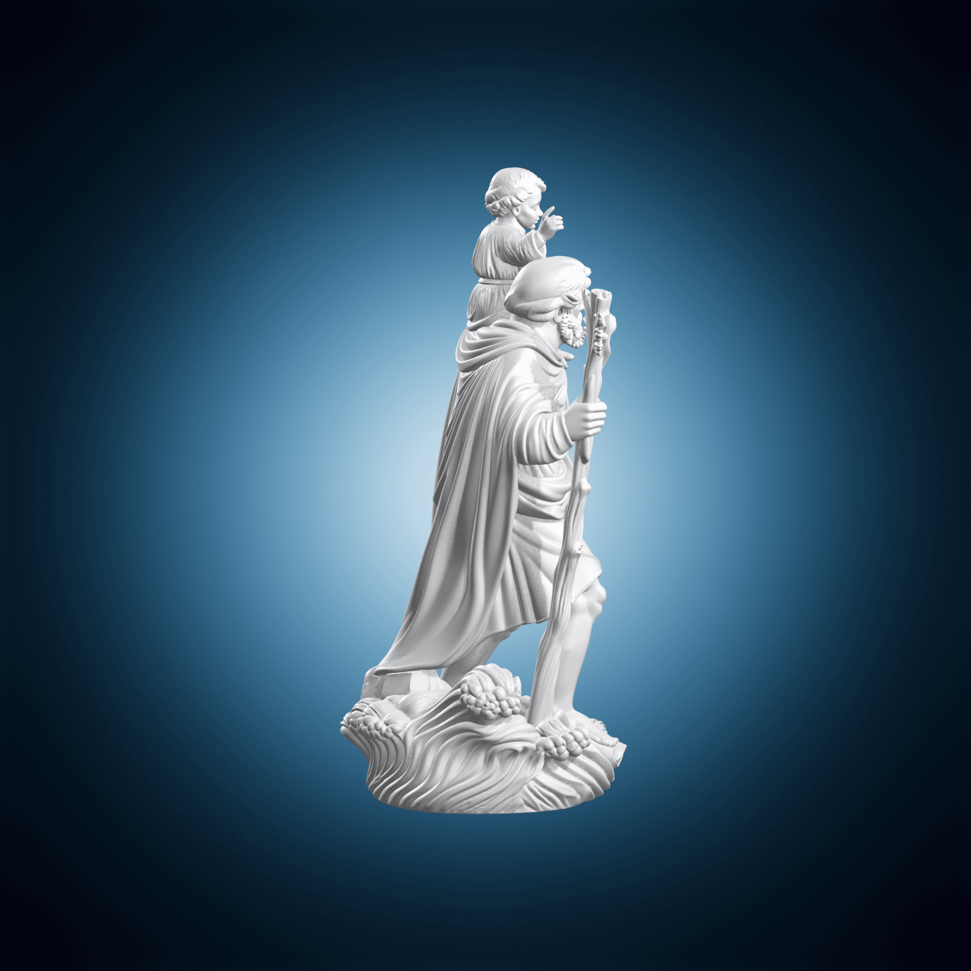 Saint Christopher Statue 3d model