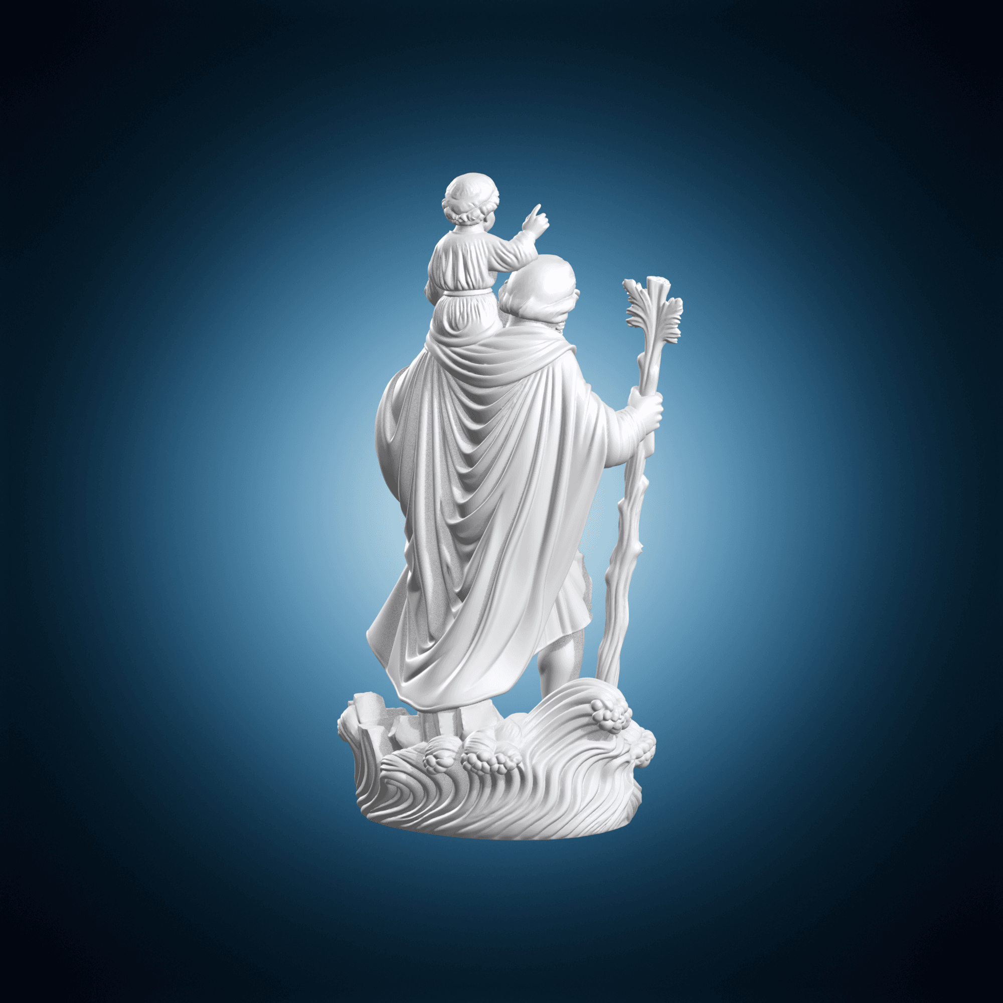 Saint Christopher Statue 3d model