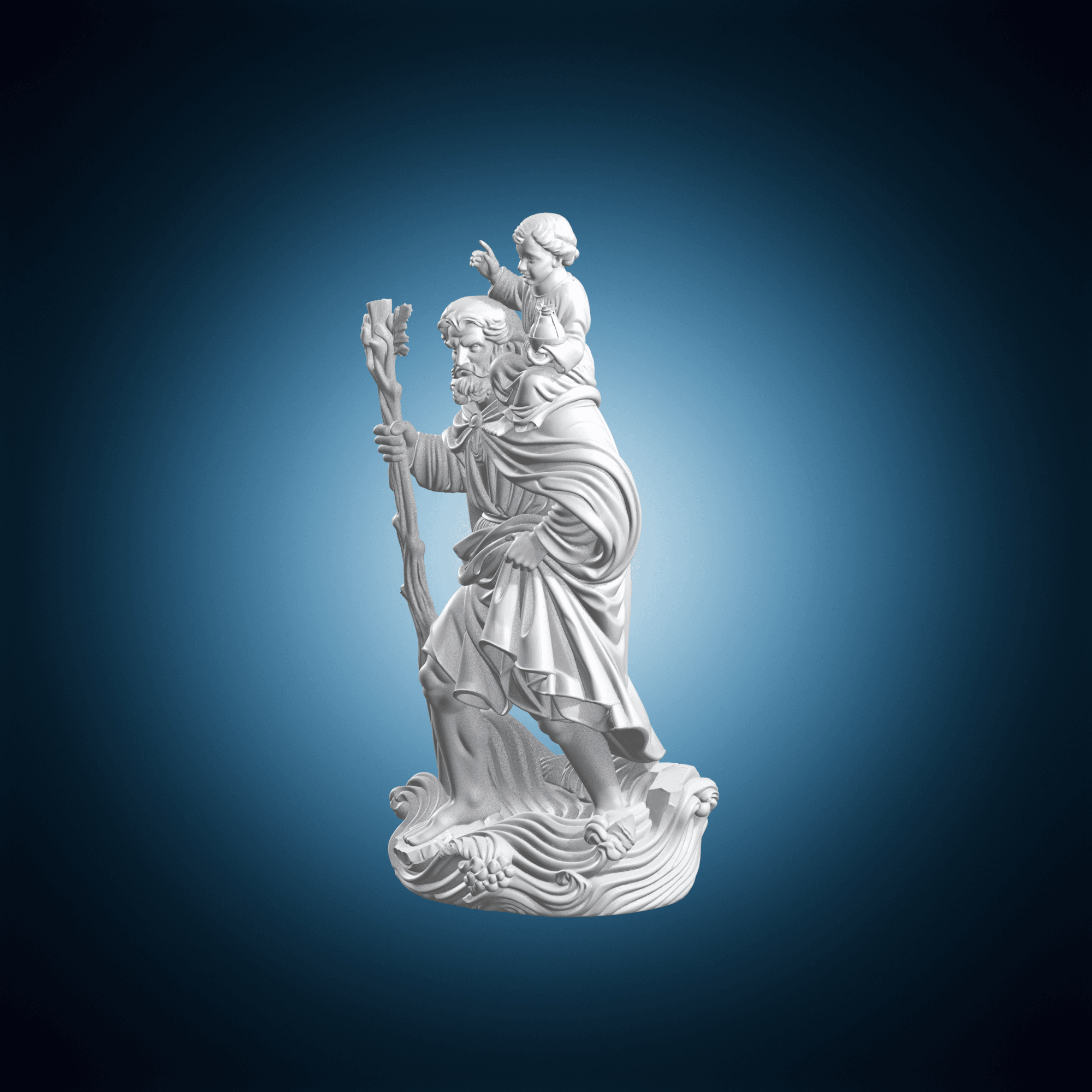 Saint Christopher Statue 3d model