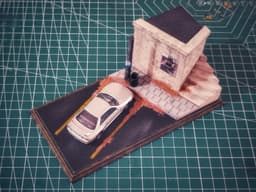 Parking Diorama for Hot Wheels and 1:64 Diecast Cars & Figure 3d model