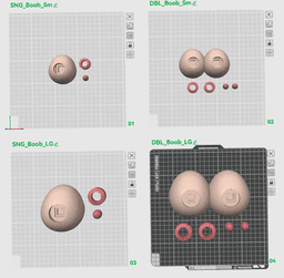 Titty Clicker Adult Fidget by Pretzel Prints Boob Toy Gag Gift 3d model