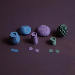 Magnetic Mushrooms - Fidget Toy with Magnetics, Joystick, Slider, Pop Fidgets 3d model