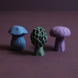 Magnetic Mushrooms - Fidget Toy with Magnetics, Joystick, Slider, Pop Fidgets 3d model