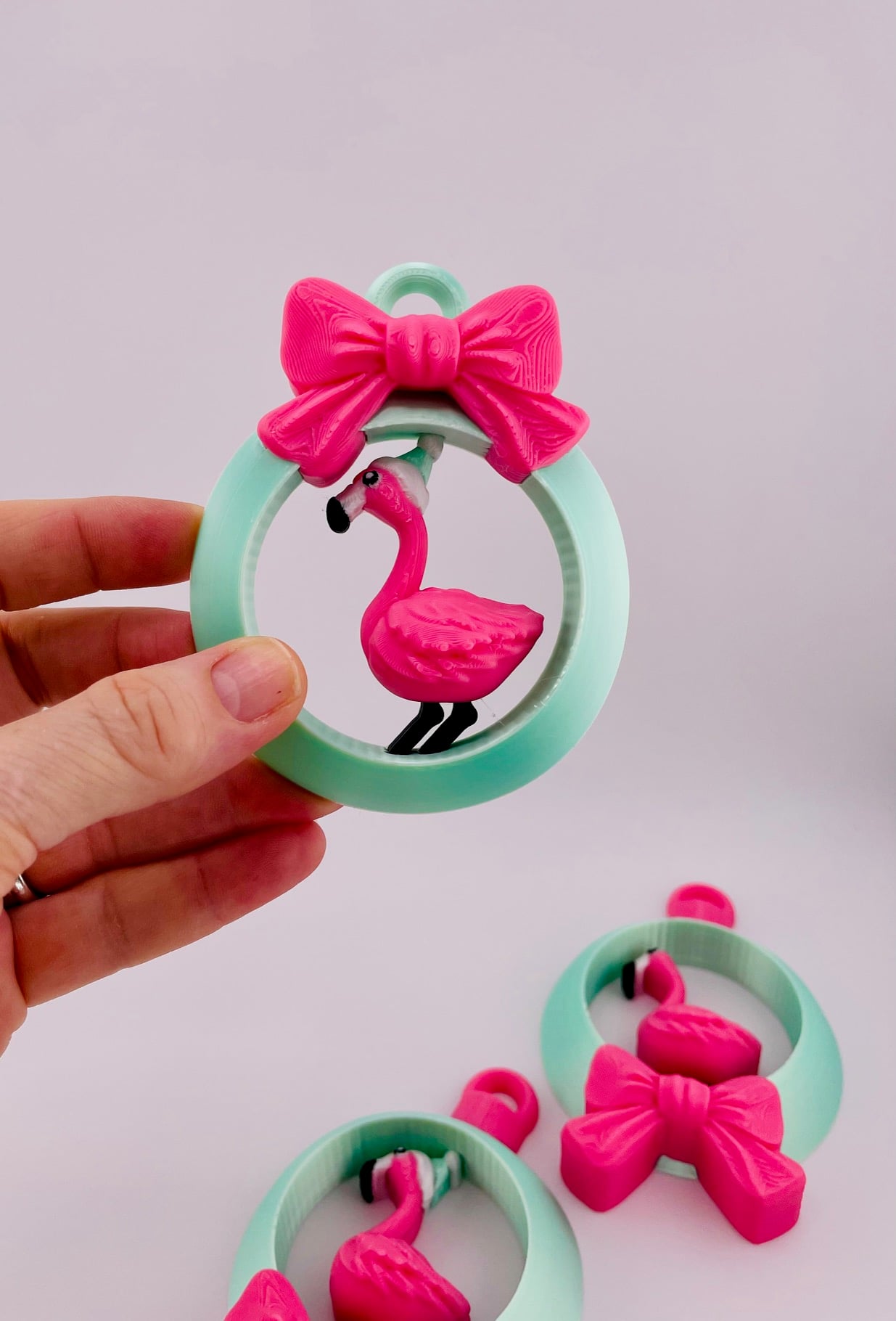 Flamingo Ornament Set 3d model