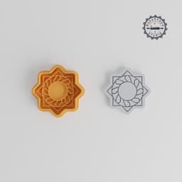 Mandala Shape Cutter & Stamp Set, Perfect for Cookies & Fondant, Includes S/M/L Sizes, 6-Piece Geometric Design, Artful Mandala PRODUCT_5149 3d model