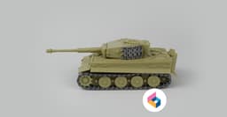 Foldable Tank TIGER-I Late production 3d model