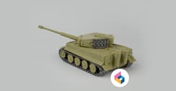 Foldable Tank TIGER-I Late production 3d model