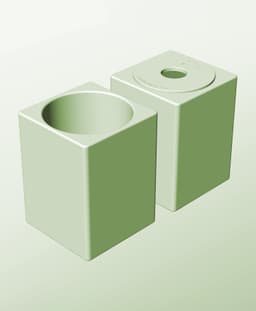CS128-190-P Stacking pierced component box bin for makers 3d model