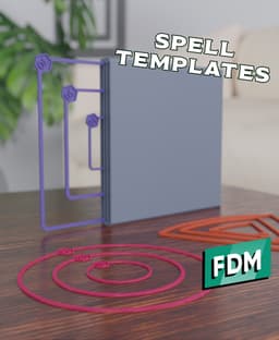 RPG - Spell Templates 3d model