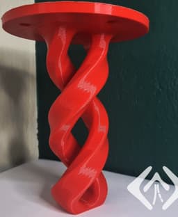 Twisted Furniture leg 20cm 3d model