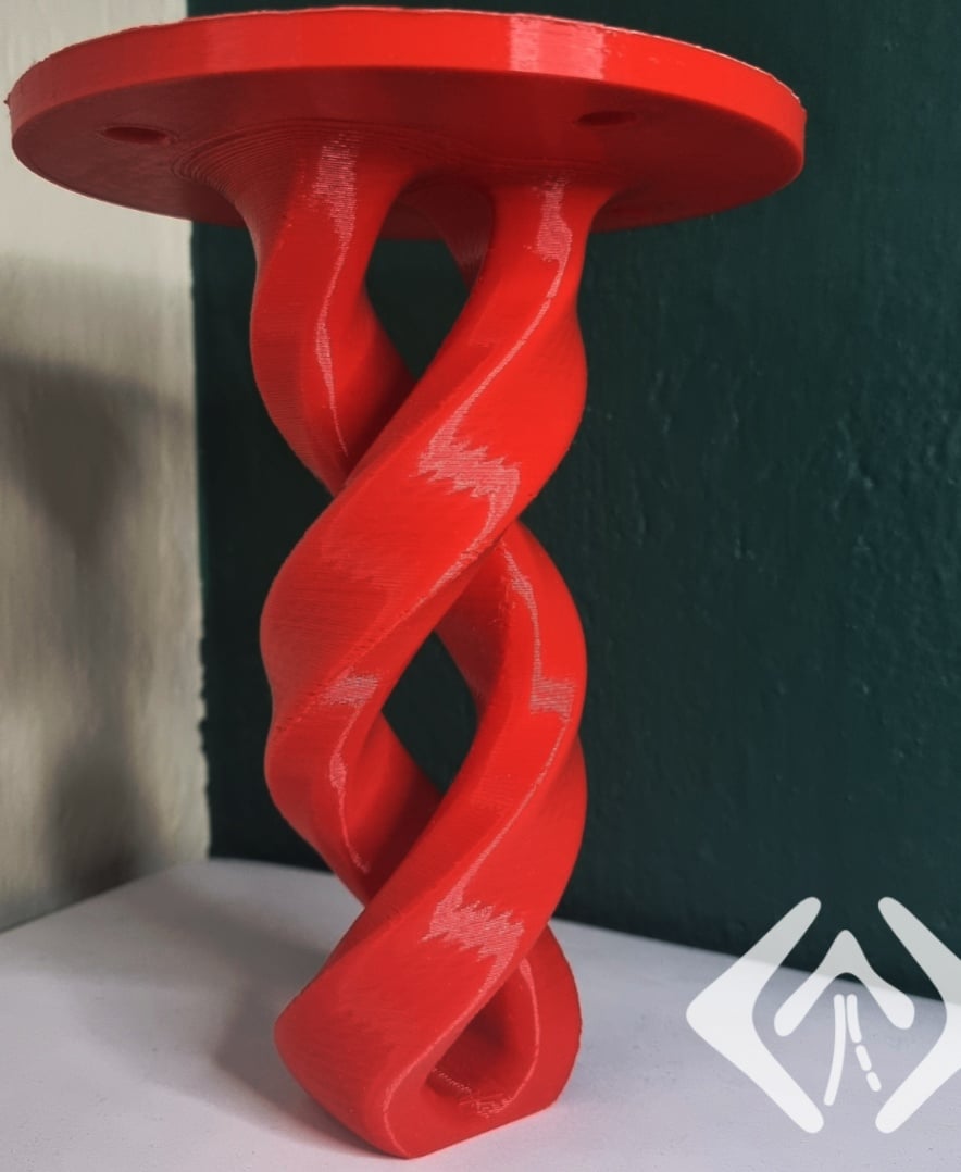Twisted Furniture leg 20cm 3d model
