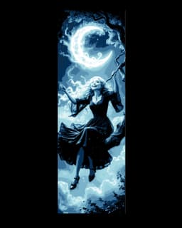 Getting a better view of the wonders in the night sky - Lady sitting on a branch - Set of bookmarks 3d model