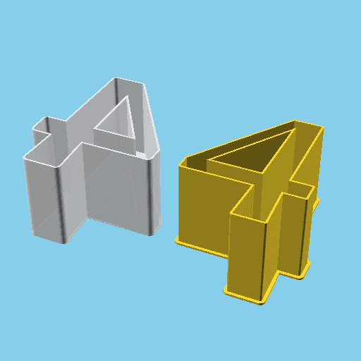 DIGIT FOUR, nestable box (v1) 3d model