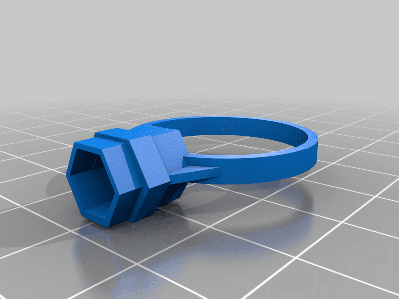 Ring with bit holder 3d model