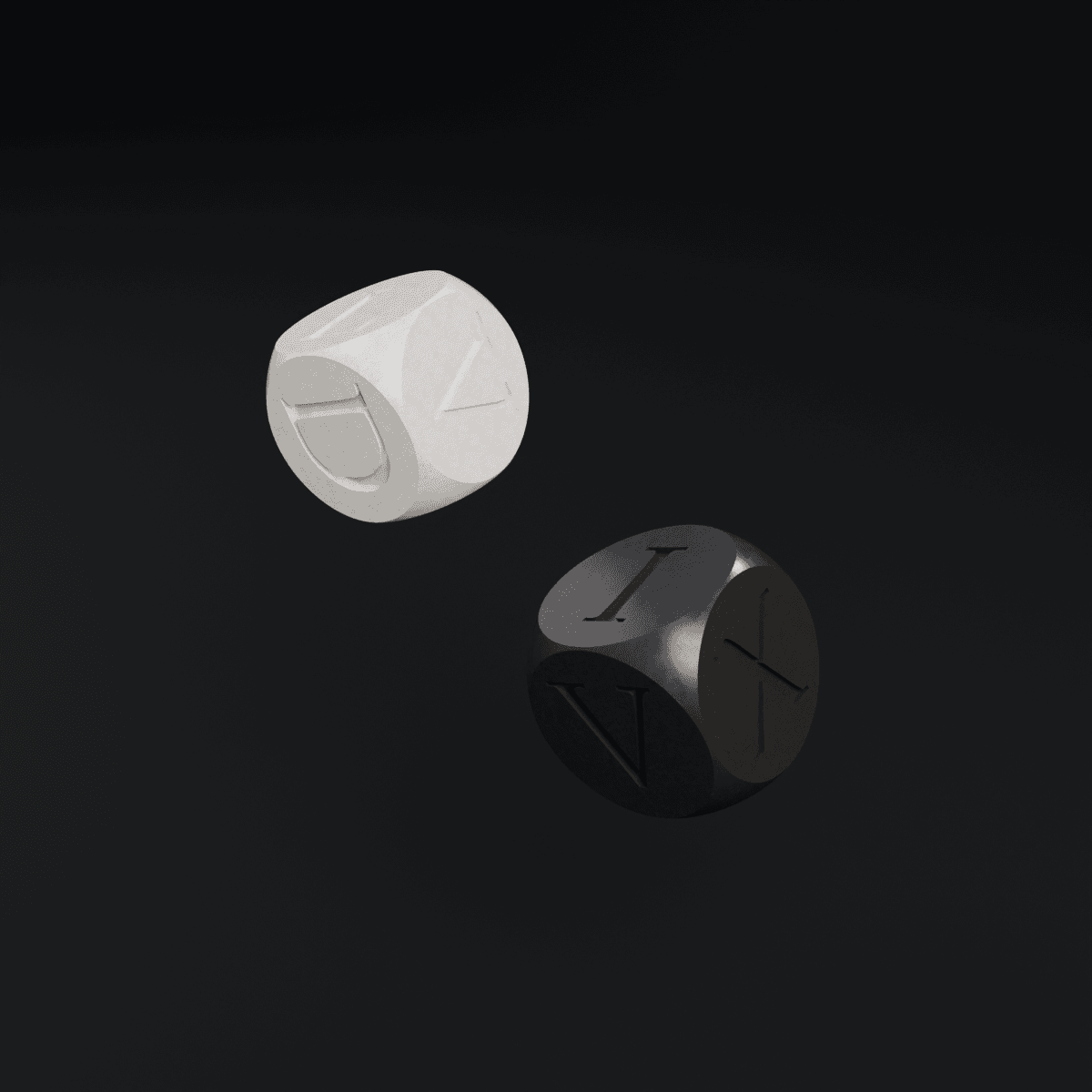 Roman numerals d6 3d model