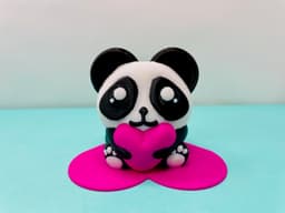 Panda with Heart 3d model
