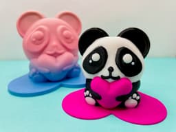 Panda with Heart 3d model