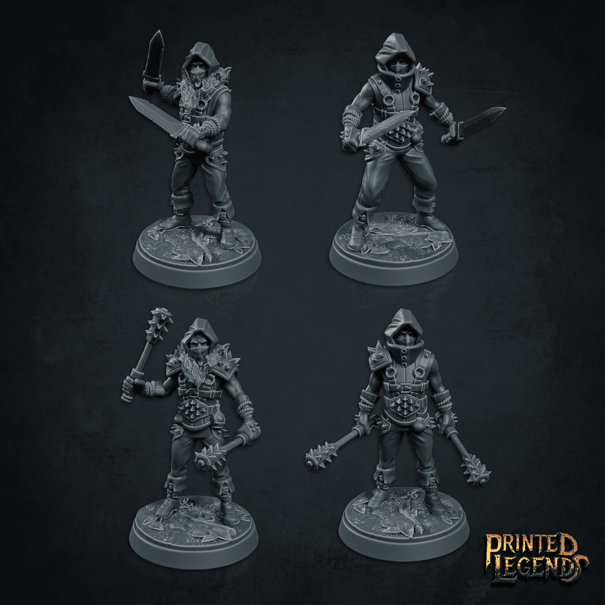 Raiders x4 (25mm Bases) 3d model
