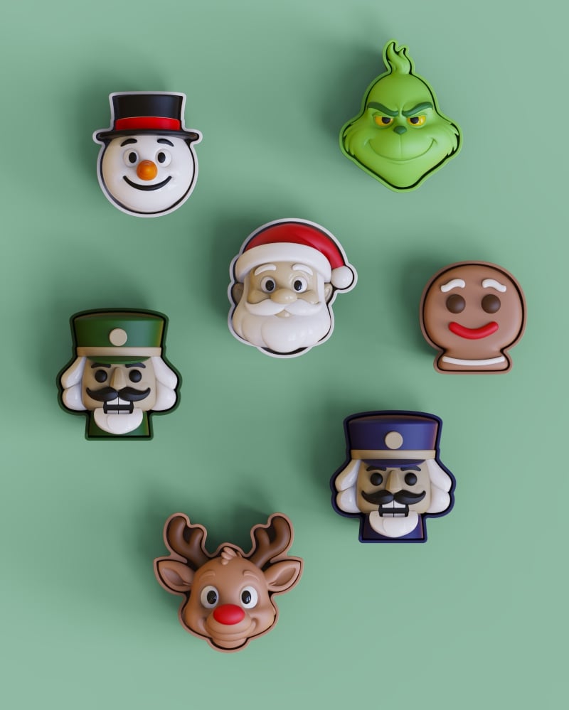 Gingerbread Clicker Keychain β 3D Fidget Toy 3d model