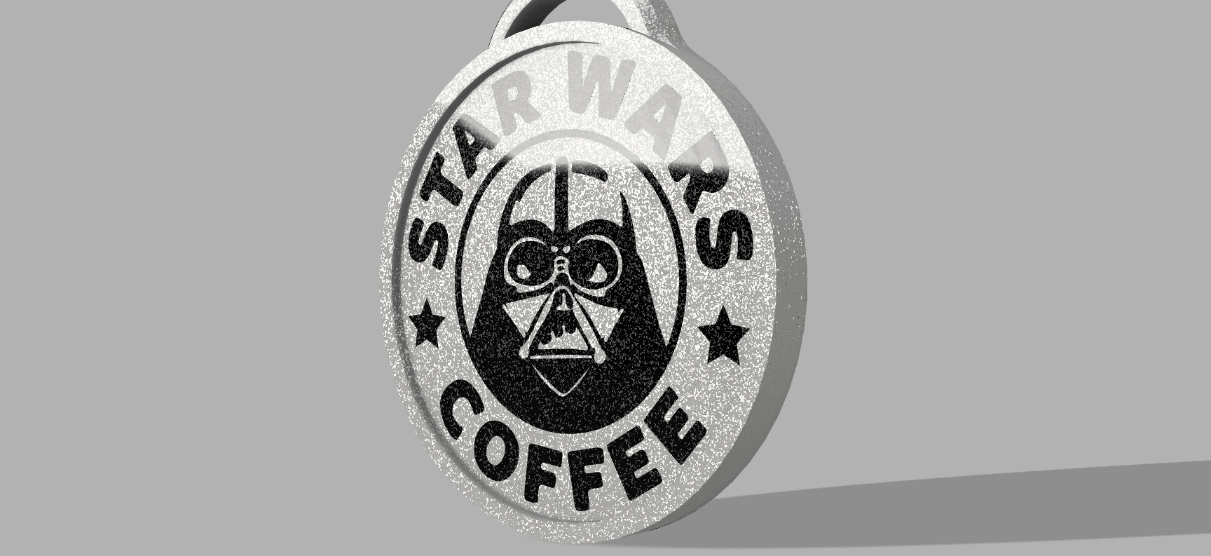 Starwars Coffee - Keychain and/or Ornament 3d model