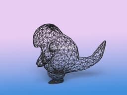 #027 Sandshrew Pokemon Wiremon Figure 3d model