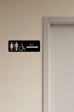 WC, Toilet Sign, Restroom 3d model