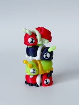 Baby Beetles and Box 3d model
