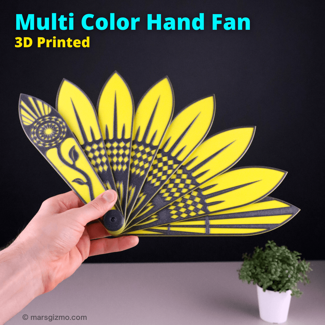 Sunflower Hand Fan (STL Format) | #pdo #summer | NoahMillerDesign - Check it in my video:
https://youtu.be/u1EImXgntHI
My website: https://www.marsgizmo.com - 3d model