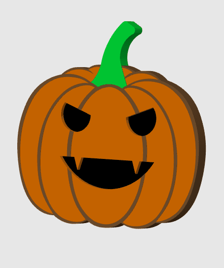 Angry Vampire pumpkin coaster/decoration - Print in place 3d model