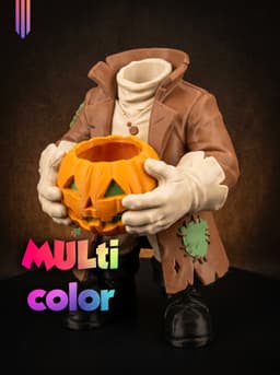 Headless Horseman Planter 3MF | Halloween Decor Multi-Color | Functional 3d model