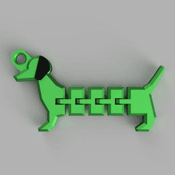 Articulated Sausage Dog Keychain - Different Lengths Available