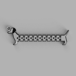 Articulated Sausage Dog Keychain - Different Lengths Available