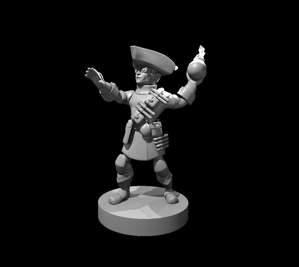 Halfling Pirate Alchemist Bomber - Halfling Pirate Alchemist Bomber - 3d model render - D&D - 3d model