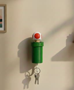TOAD KEY HANGER SUPER MARIO WALL MOUNTED 3d model