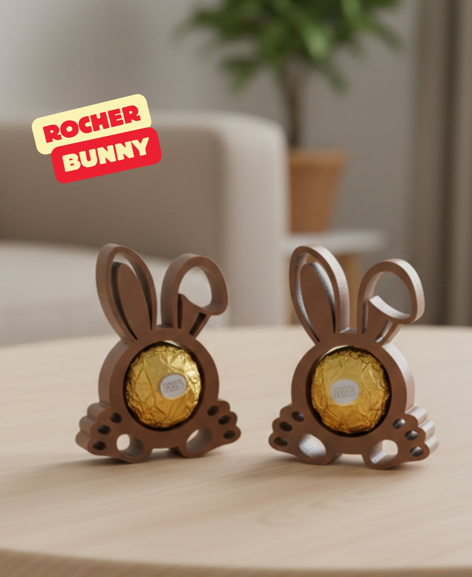 ROCHER BUNNY / ROCHER HOLDER / EASTER ROCHER BUNNY / EASTER GIFT / LITTLE GIFT FOR EASTER 3d model