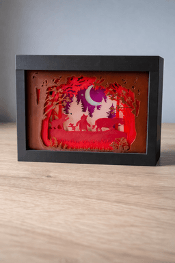 Winnie The Pooh - Moonlit Forest Walk Shadow Box 3d model