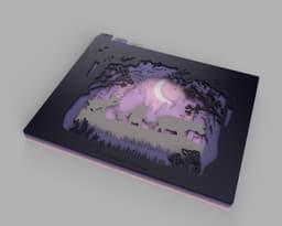 Winnie The Pooh - Moonlit Forest Walk Shadow Box 3d model