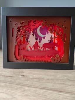 Winnie The Pooh - Moonlit Forest Walk Shadow Box 3d model