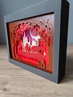 Winnie The Pooh - Moonlit Forest Walk Shadow Box 3d model