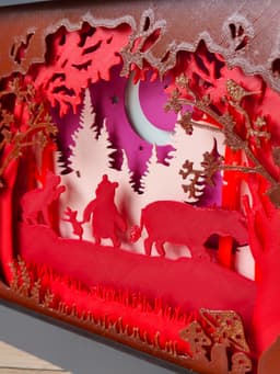 Winnie The Pooh - Moonlit Forest Walk Shadow Box 3d model