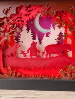 Winnie The Pooh - Moonlit Forest Walk Shadow Box 3d model
