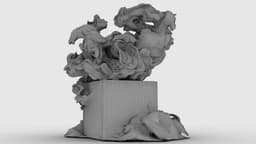 Marble Tempest Sculpture 3d model