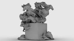 Marble Tempest Sculpture 3d model