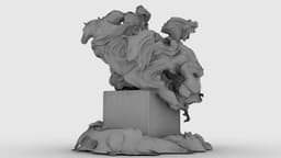 Marble Tempest Sculpture 3d model