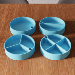 Rotating Tiered Modular Desktop Organizer 3d model