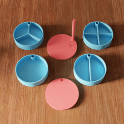 Rotating Tiered Modular Desktop Organizer 3d model