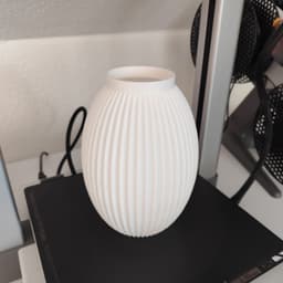 Modern Ribbed Bulbous Design Vase 3d model