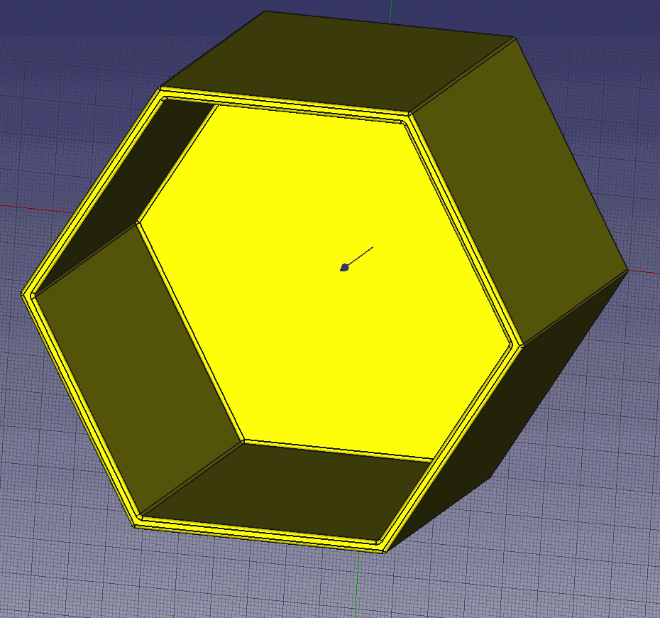 hexagonal wall shelf 3d model