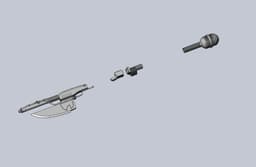 Star Wars Vibro Axe Assembly 3d model