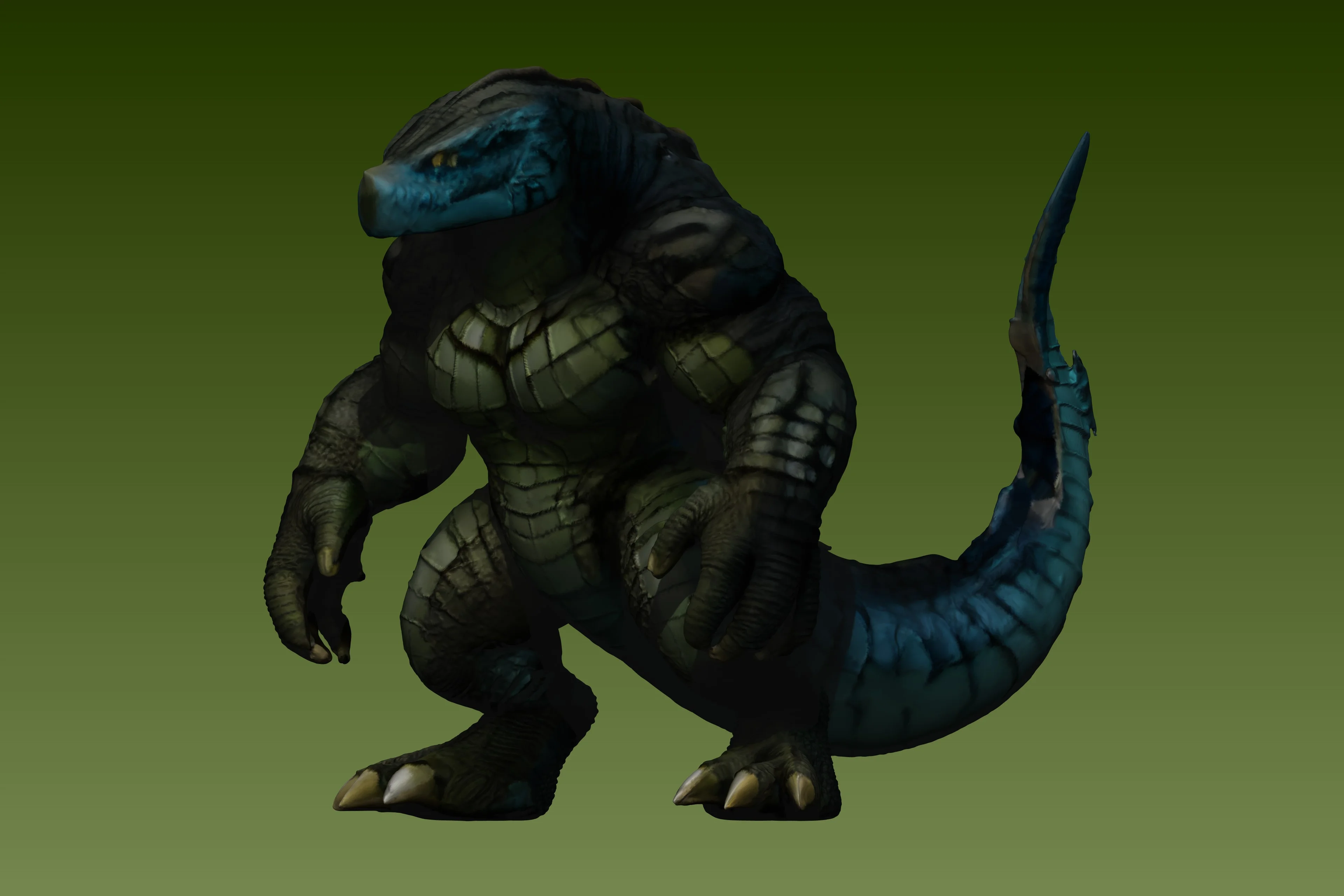 Komorok: Bipedal Beast of the Marshes - FREE for Personal Use 3d model